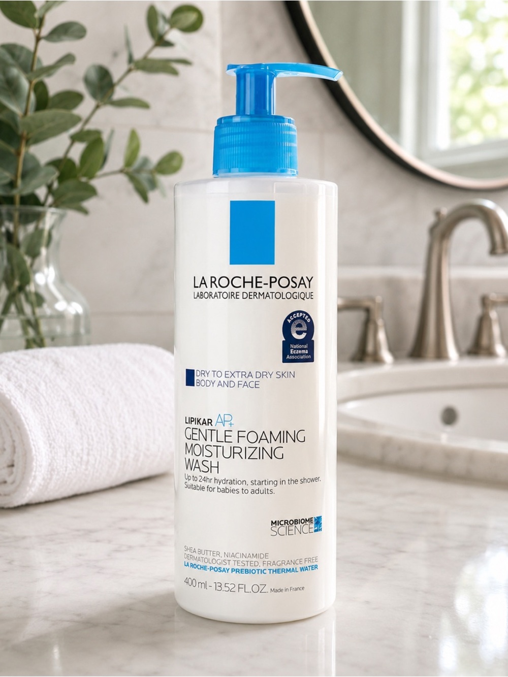 La Roche-Posay Lipikar AP+ Gentle Foaming Moisturizing Wash 13.5 oz NWT